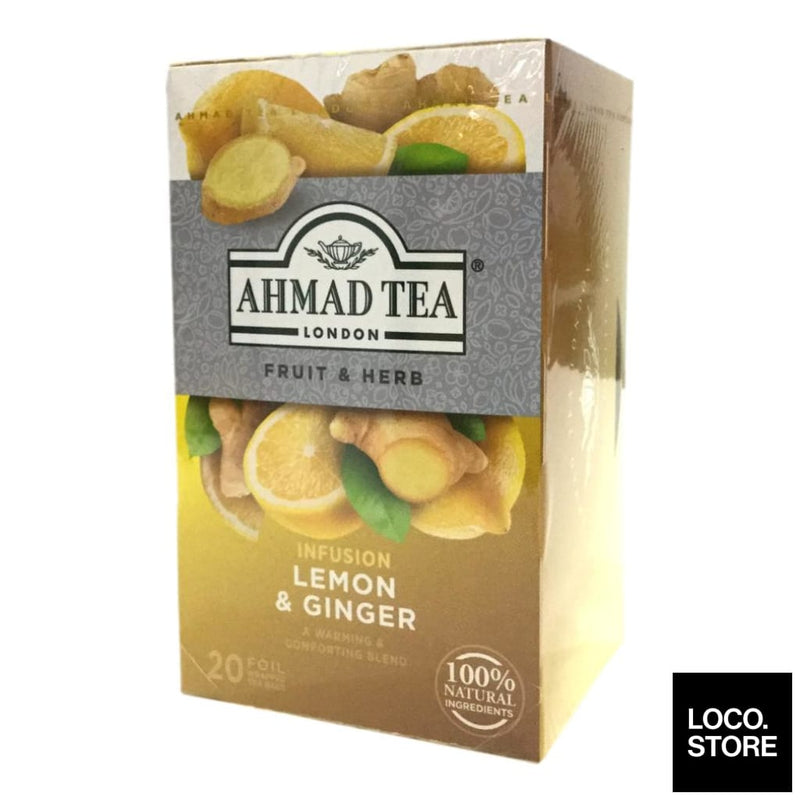 Ahmad Tea Lemon & Ginger 20 Teabags - Beverages