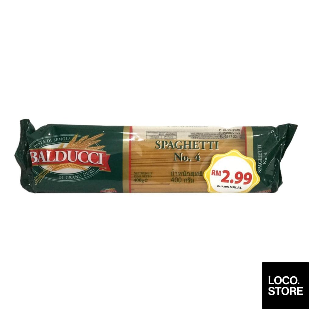 Balducci No.4 Spaghetti 400G - Noodles Pasta & Rice