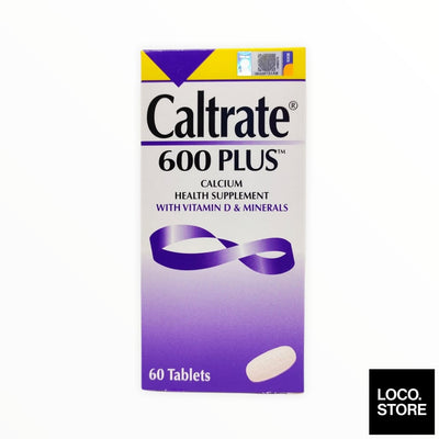Caltrate Calcium Dietary Supplement 600 Plus 60S - Health & 