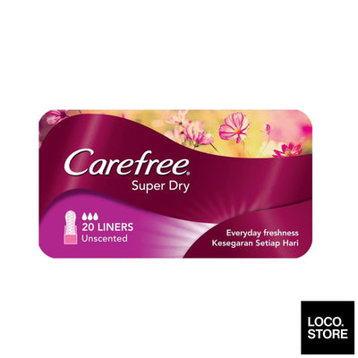 Carefree Pantyliner Super Dry Unscented 20S - Health & 