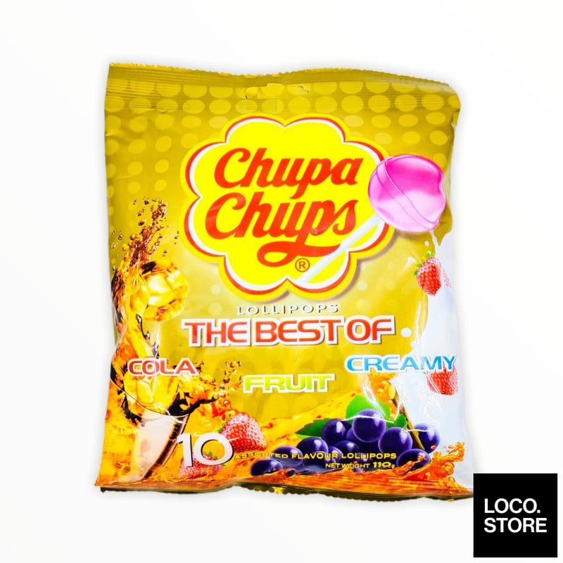 Chupa Chups Best of 10x11g Bag - Biscuits Chocs & Sweets