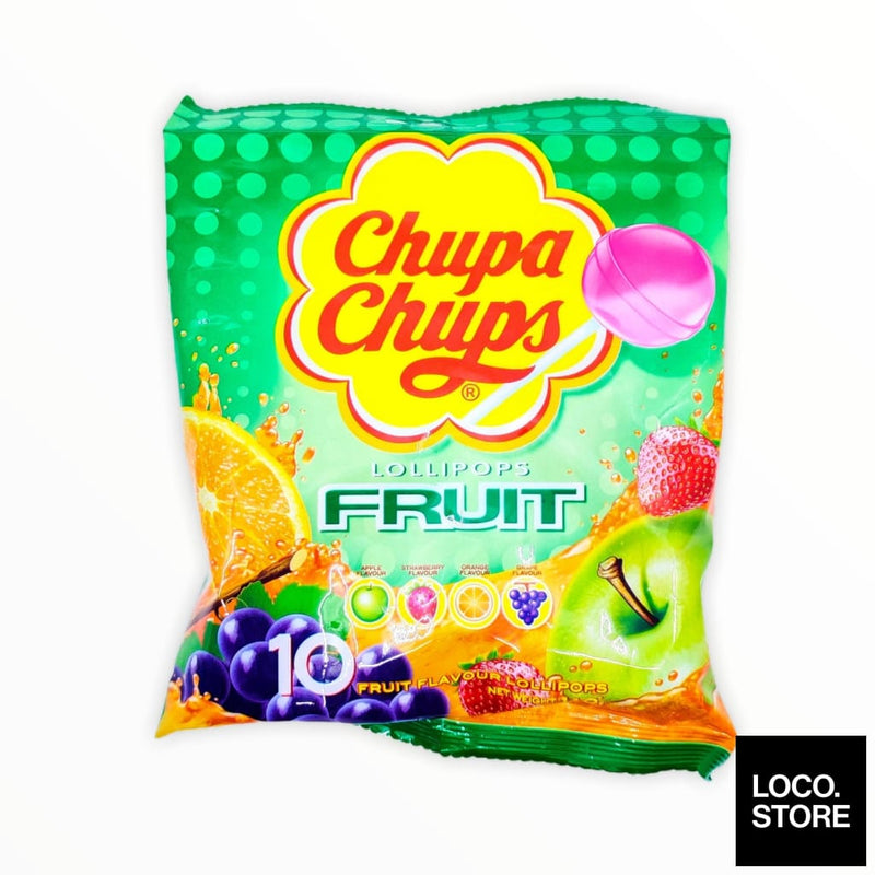 Chupa Chups Fruit 10x11g Bag - Biscuits Chocs & Sweets