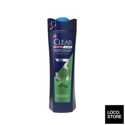 Clear Men 3 In 1 Anti Dandruff Shampoo Active Cool 333ml -