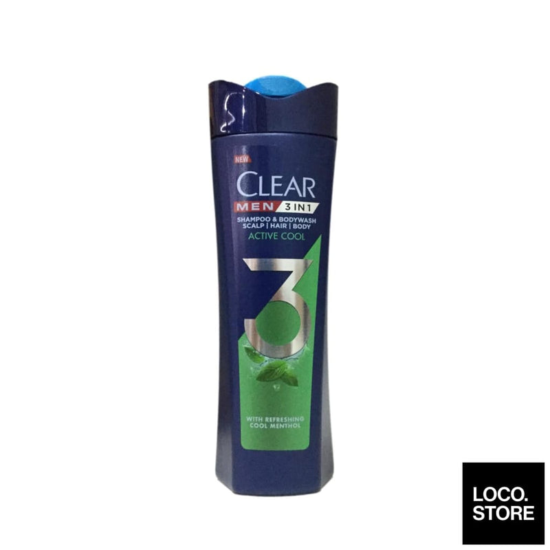 Clear Men 3 In 1 Anti Dandruff Shampoo Active Cool 333ml -