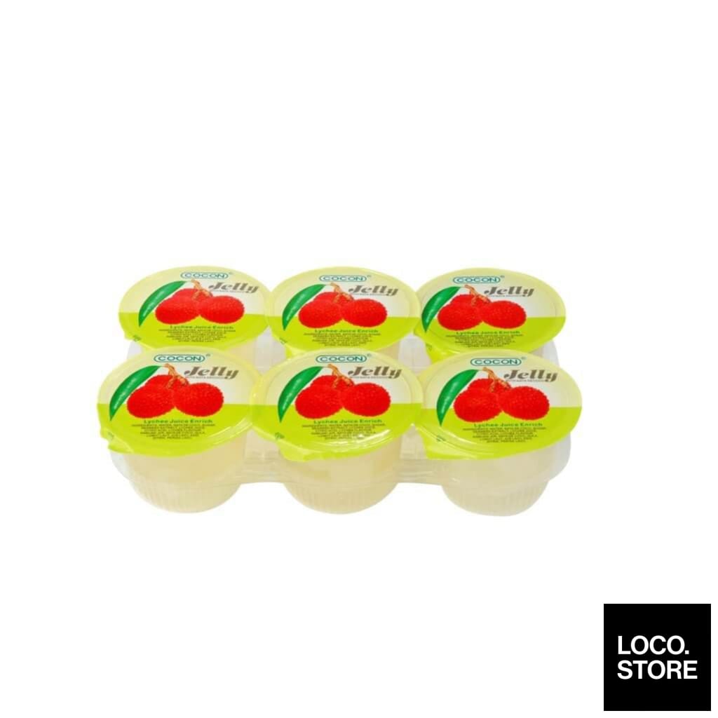 Cocon Jelly With Nata Decoco Lychee 118g X 6 - Snacks