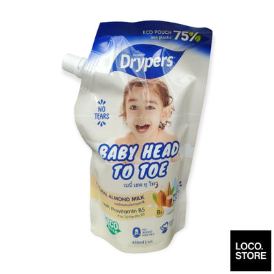 Drypers Baby Head To Toe 450ml Almond Milk - Baby & Kid -