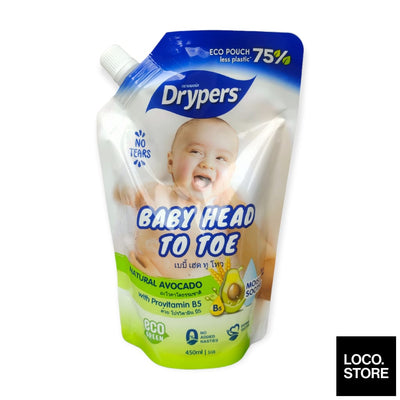 Drypers Baby Head To Toe 450ml Avocado - Baby & Kid - Body