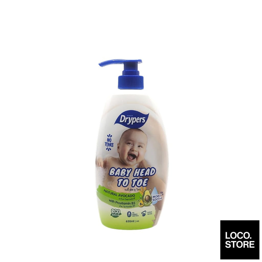 Drypers Baby Head To Toe 650ml Avocado - Baby & Kid - Body