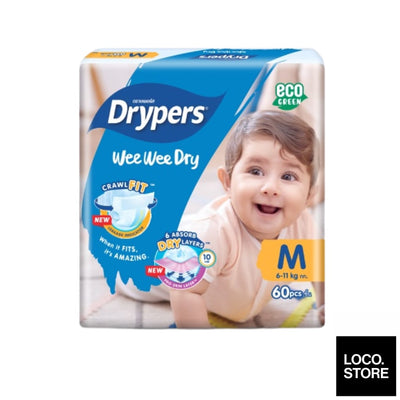 Drypers Wee Wee Dry M Mega 60s - Baby & Kid - Diapers