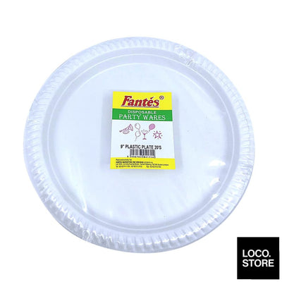 Fantes Disposable Plate 9 Inch X 20S Plastic - Household
