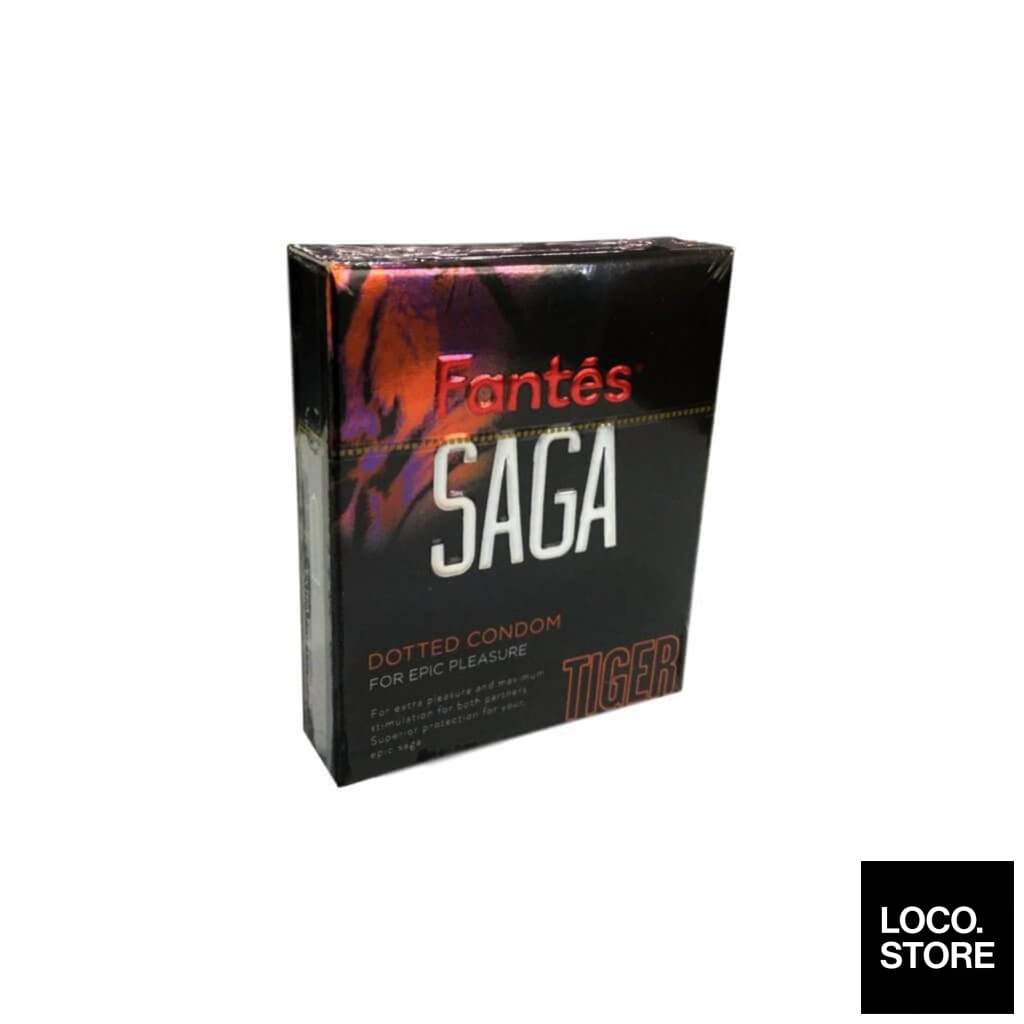 Fantes Saga Condom Dotted 3 pieces - Health & Wellness