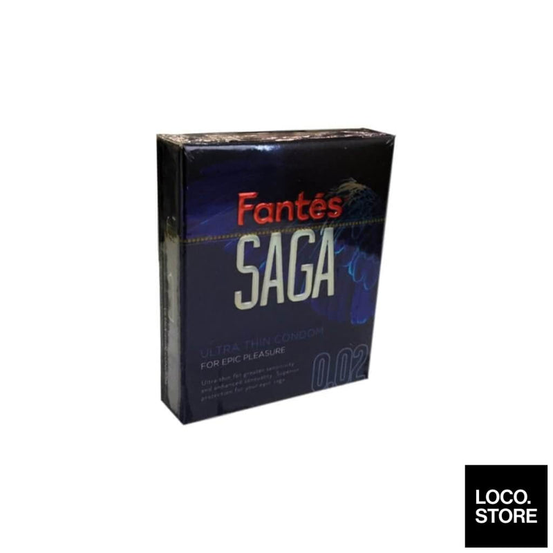 Fantes Saga Condom Ultra Thin 0.02 3 pieces - Health & 