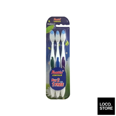 Fantes Toothbrush Contour Value Pack 3 toothbrushes - Oral 