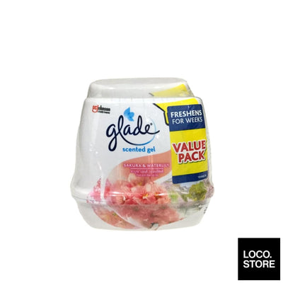 Glade Scented Gel Twin Pack 2X180g Sakura & Waterlily -