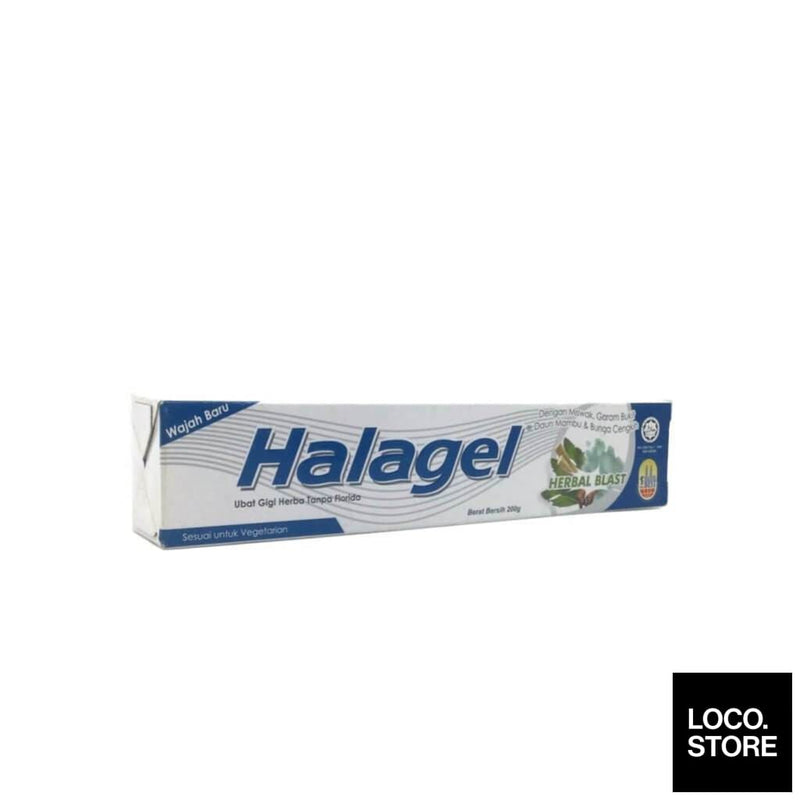 Halagel Herbal Toothpaste Miswak & Rock Salt (Blue) 200g - 