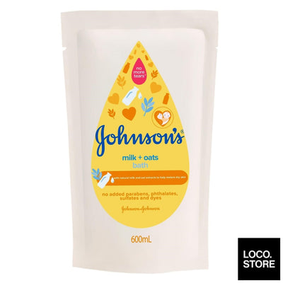 Johnsons Baby Bath Milk + Oat 600ml Refill - Baby & Child