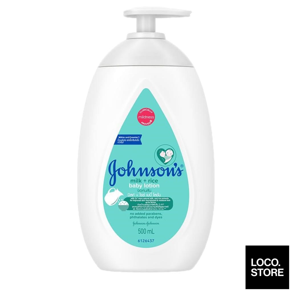 Johnsons Baby Lotion Milk+ Rice 500ml - Baby & Child