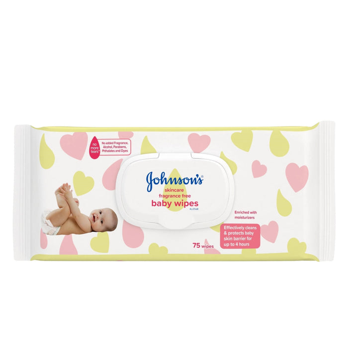 Johnsons Baby Skincare Wipes Fragrance Free 75S - Baby & 