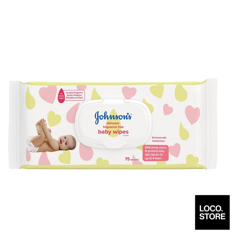 Johnsons Baby Skincare Wipes Fragrance Free 75S - Baby & 