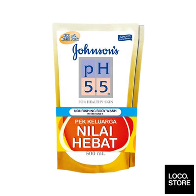 Johnsons PH5.5 Nourishing Body Wash With Honey 500ml Twin 
