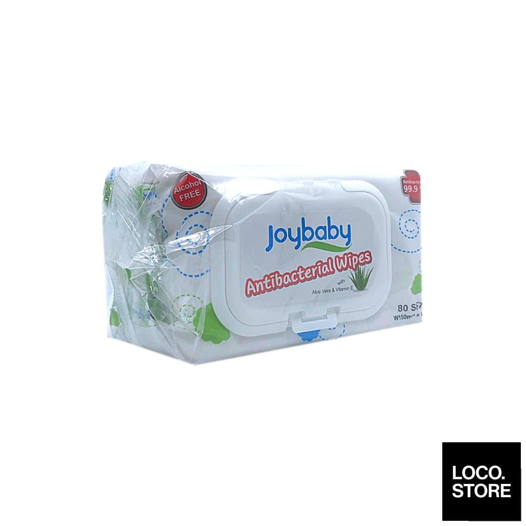 Joy Baby Antiseptic Wipes Twin Pack 80sx2 - Baby & Child