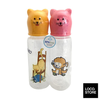 Joybaby Bottle Value Pack Round 240ml X 2 Cat Hood - Baby & 