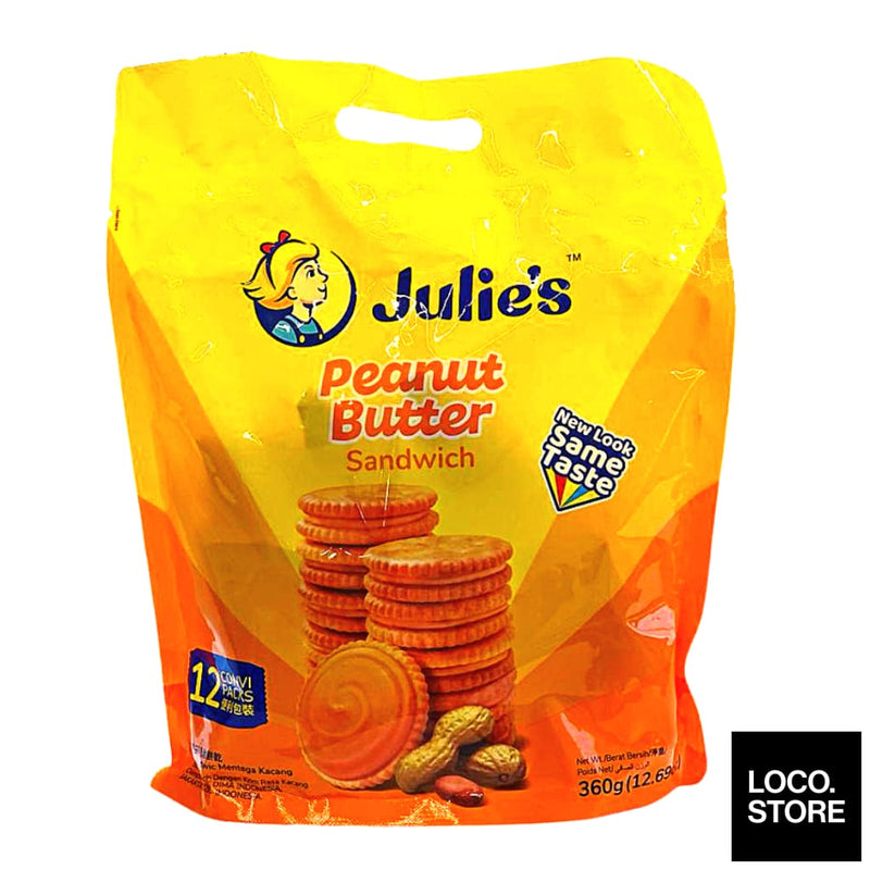 Julies Peanut Butter Sandwich 360g - Biscuits Chocs & Sweets