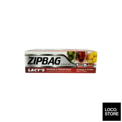 Lacy’s Zipbag (M) Quart 25 bags + 5 free - Household