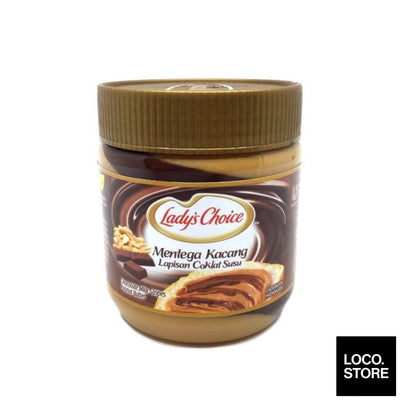 Ladys Choice Peanut Butter Chocolate Stripe 350g - Spreads &