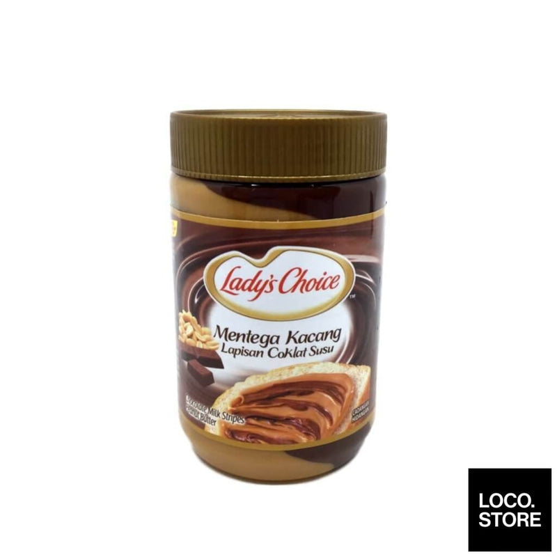 Ladys Choice Peanut Butter Chocolate Stripe 530g - Spreads &
