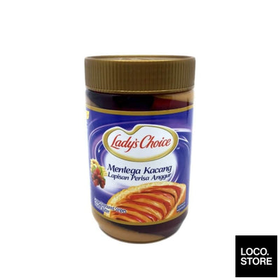 Ladys Choice Peanut Butter Grape Stripe 530g - Spreads & 