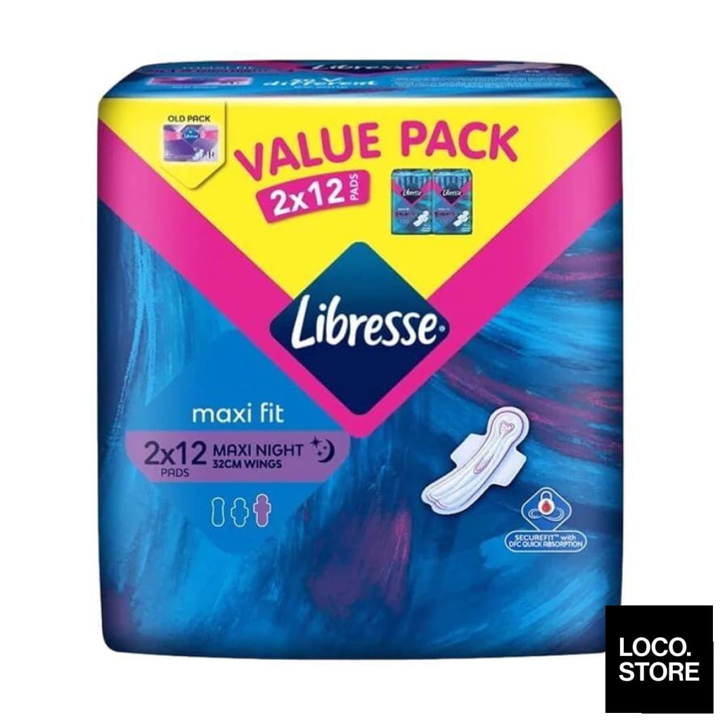 Libresse MaxiNightW 32cm 2x12s Value Pack - Health & 