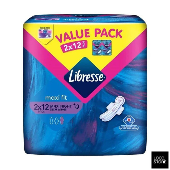 Libresse MaxiNightW 32cm 2x12s Value Pack - Health & 