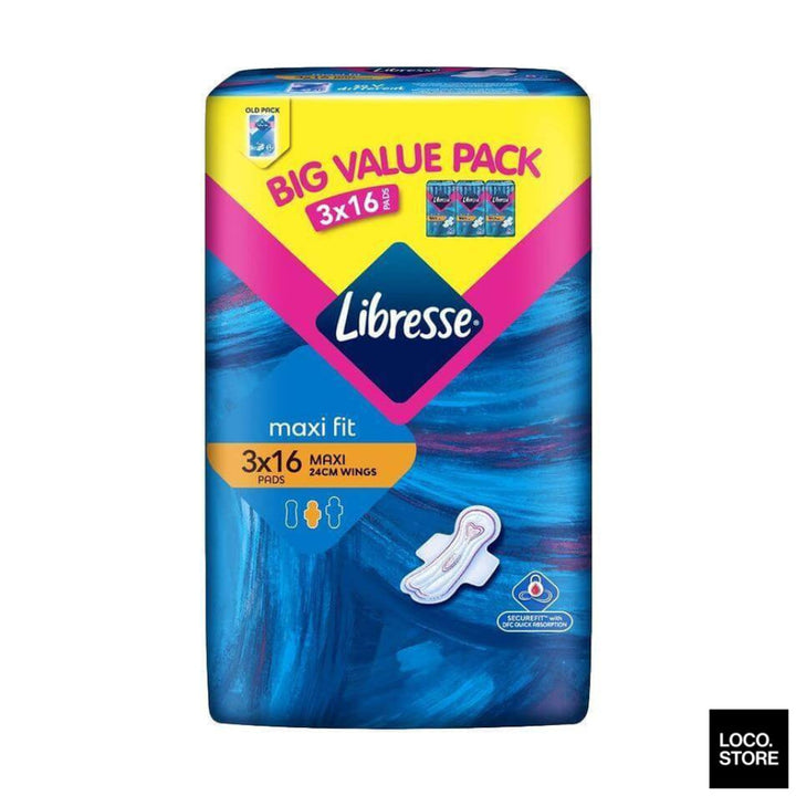 Libresse MaxiW 24cm 3x16s Big Value Pack - Health & Wellness