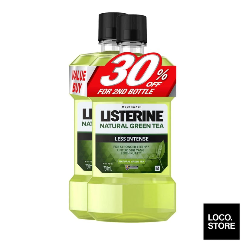 Listerine Green Tea 750ml Twin Pack - Health & Wellness