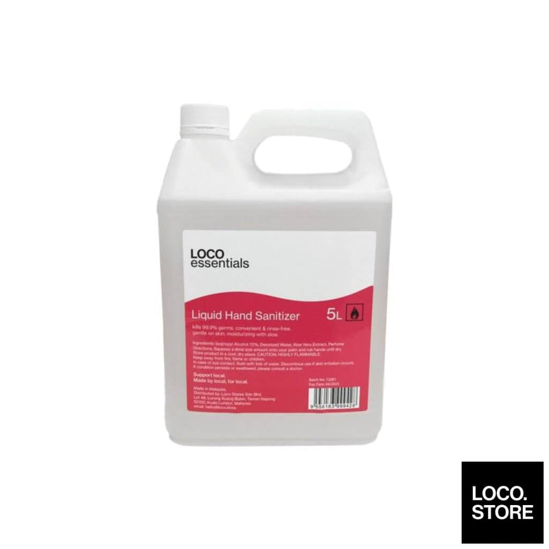Loco Essentials Liquid Hand Sanitizer 5L - Bath & Body