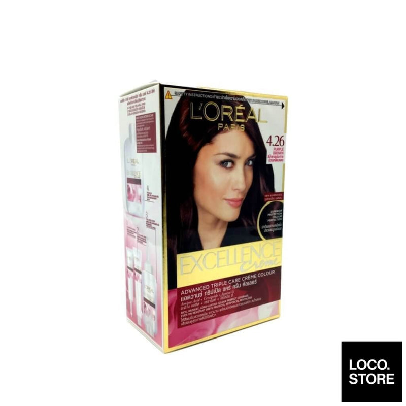 L’Oreal Excellence Hair Color No.4.26 Purple Brown - Hair 