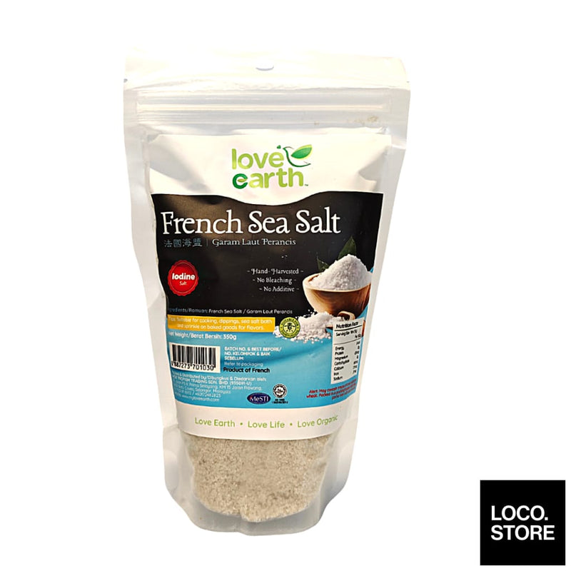 Love Earth French Sea Salt Fine 350g - Cooking & Baking