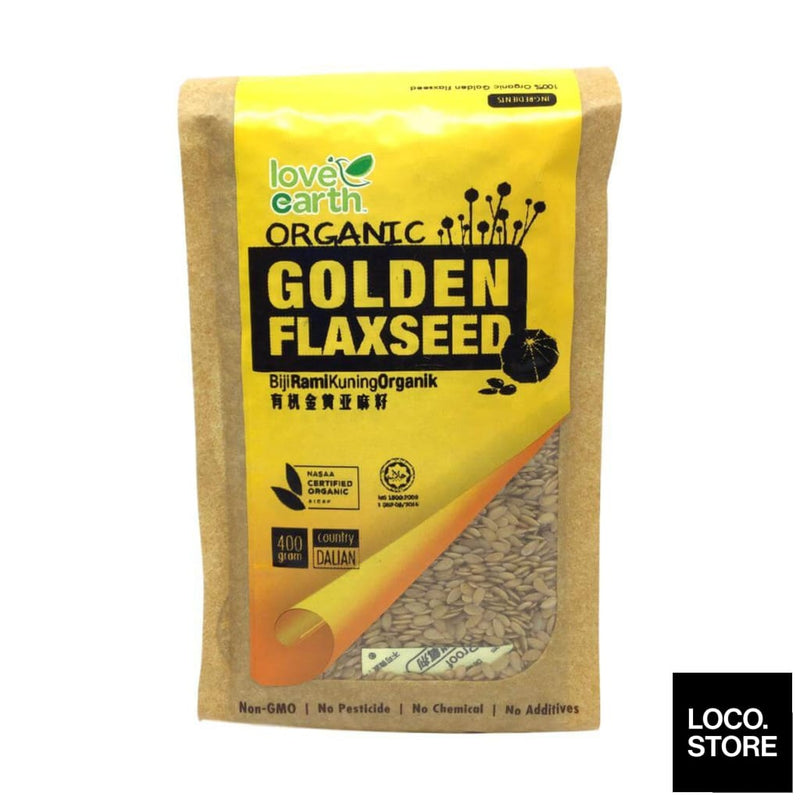 Love Earth Organic Golden Flaxseed 400g - Health & Wellness