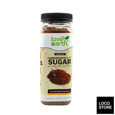 Love Earth Organic Unrefined Dark Brown Soft Sugar 500g - 