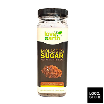 Love Earth Organic Unrefined Molasses Sugar 550g - Cooking &