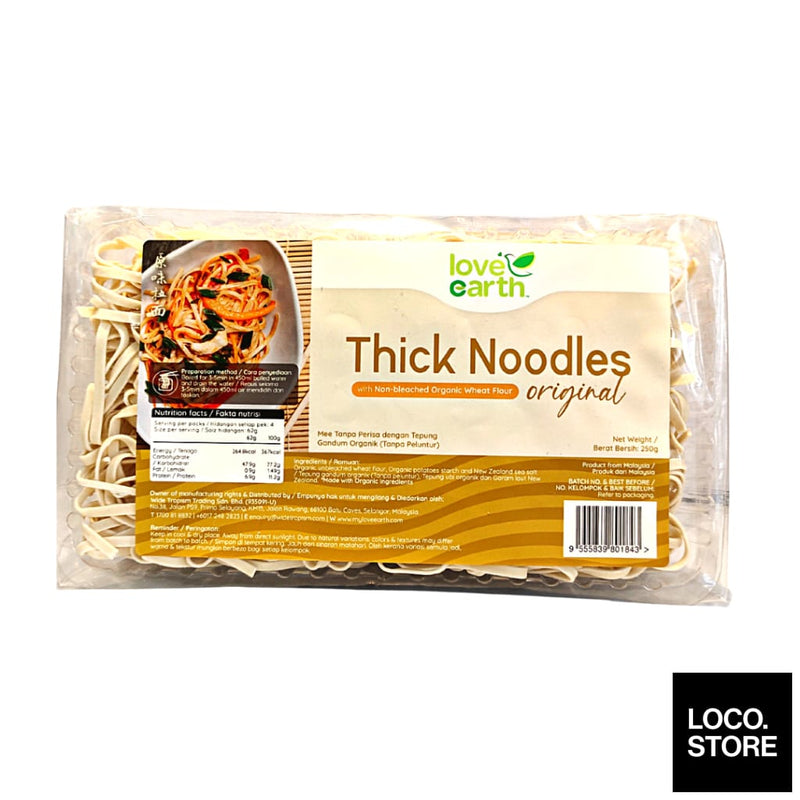 Love Earth Thick Noodles Original 250g - Cooking & Baking