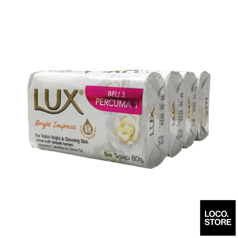 Lux Bright Impress Bar Soap 4X80G - Bath & Body