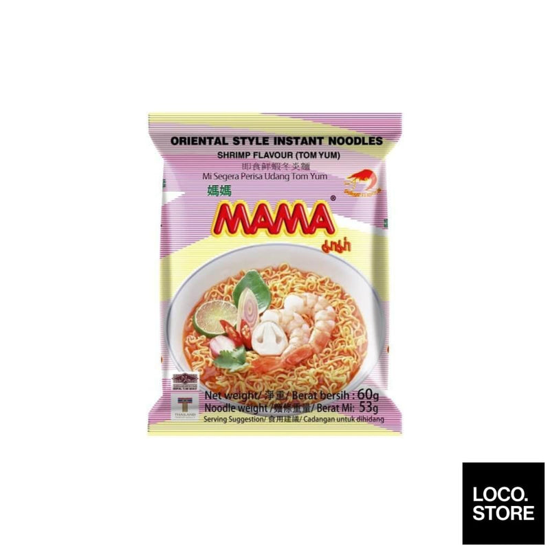 Mama Instant Noodle Shrimp Tom Yum 60G - Instant Foods