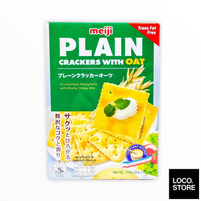 Meiji Plain Cracker with Oat 104g - Biscuits Chocs & Sweets