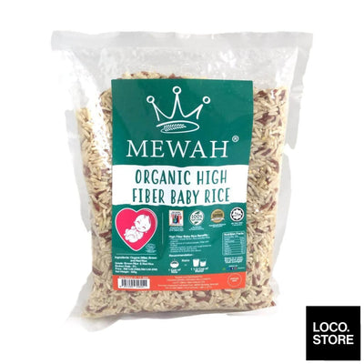Mewah Organic High-Fiber Baby Rice 300G - Noodles Pasta & 