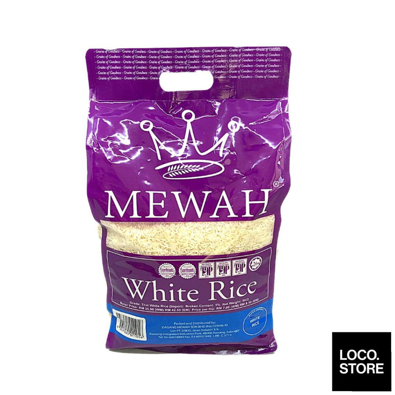 Mewah Thai White Rice 5KG - Noodles Pasta & Rice