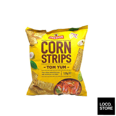 Mission Corn Strips Tom Yum 120G - Snacks