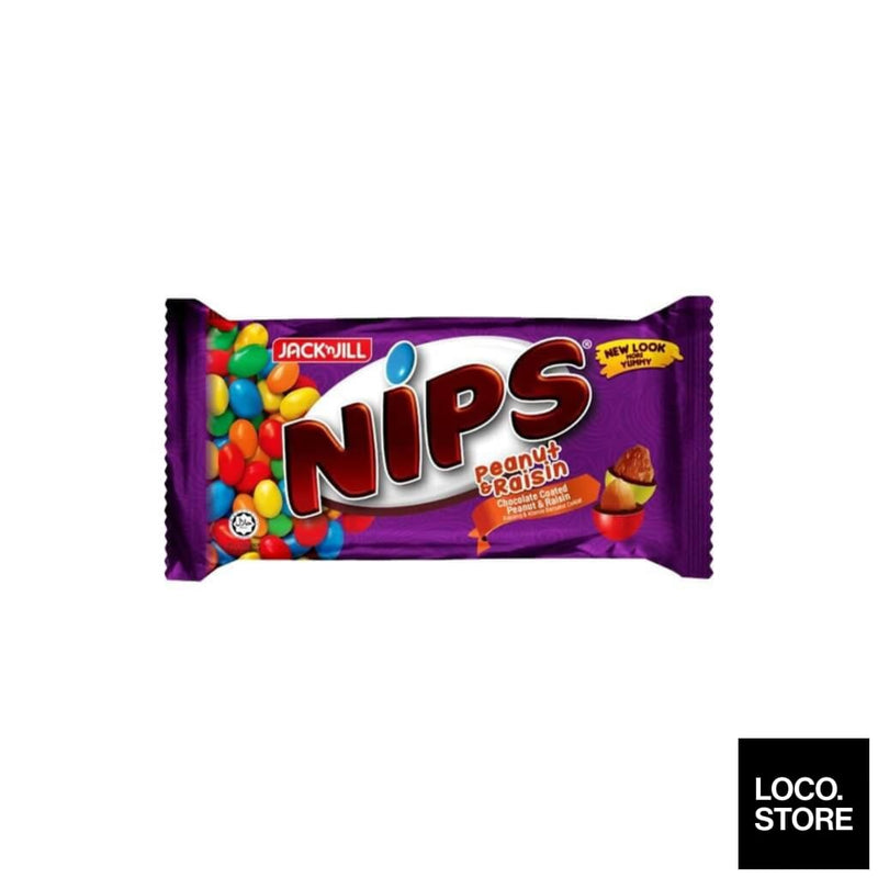 Nips Peanuts & Raisin 85g - Biscuits Chocs & Sweets
