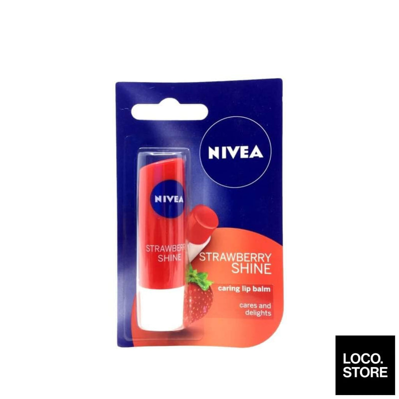 Nivea Strawberry Shine Caring Lip Balm 4.8g - Facial Care